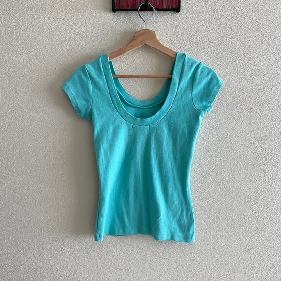Vintage turquoise blue short sleeve baby tee - Picture 9 of 9